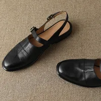 Sandales en cuir de vache pour femmes, slingback ald-onn uro, chaussures d'été souples et confortables, de haute qualité, 600, 2023 5