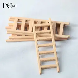 1/5pcs 1:12 Dollhouse Miniature Furniture Wooden Ladder Stairs Home Decoration Three Dimensional Ladder Model Of Doll House