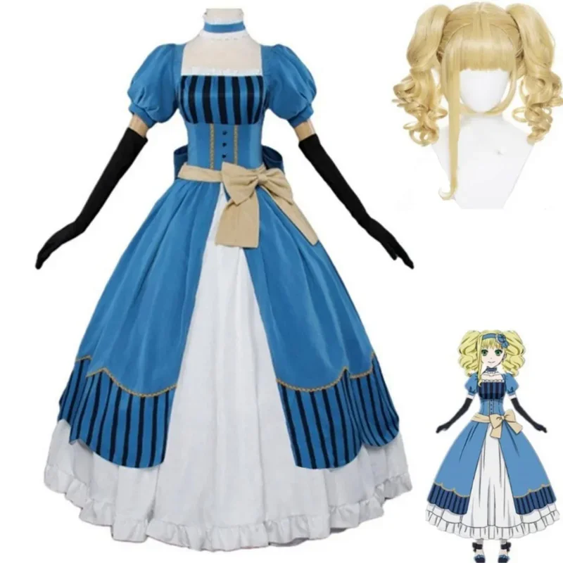 

Anime Kuroshitsuji: Book of The Atlantic Black Butler Elizabeth Ethel Cordelia Midford Cosplay Costume Wig Dress Woman Party Set