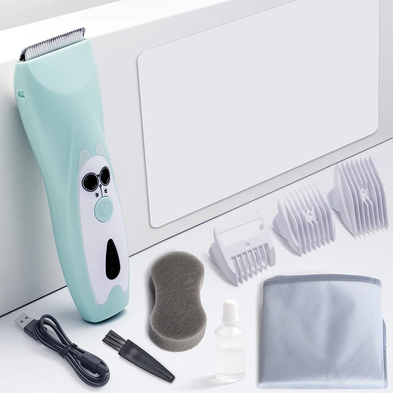 Quiet Baby Hair Trimmer Electric Rechargeable Kids Hair Clipper for Children Sleep Haircut Safe Ceramic Blade Waterproof 6