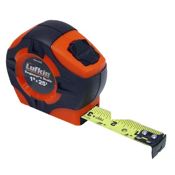 

Rafkin, with engineer scale, has a high business orange tape measure of 762cm, measuring tool, and tape measure
