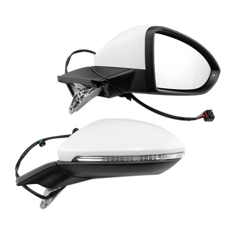 

2X Electric Folding Rearview Mirror Assembly Heating Mirror With Light For Golf 7 MK7 2014-2016 5GG 857 Right & Left