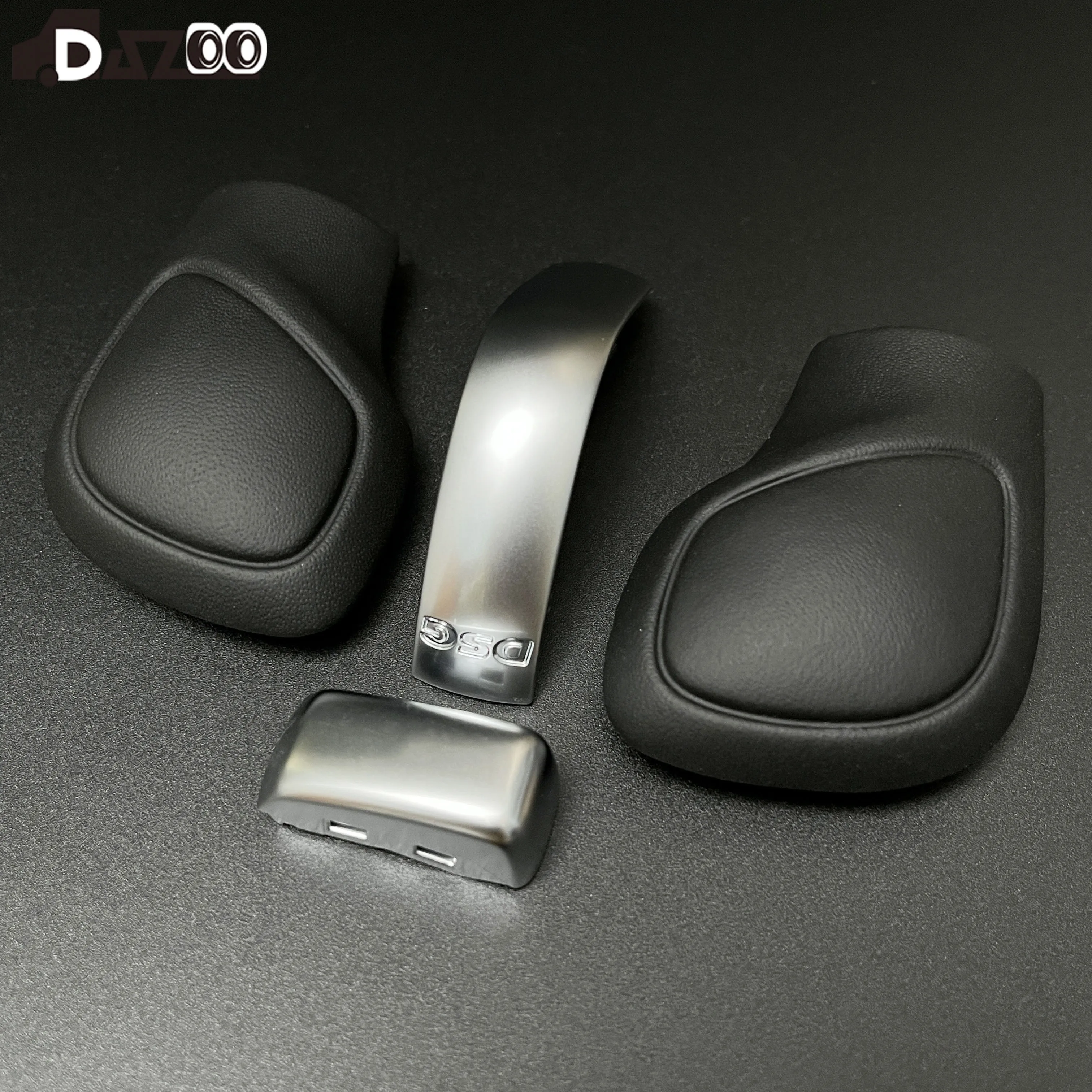 Chrome Matt Leather Shift Knob with Gear Side Cover and DSG Emblem