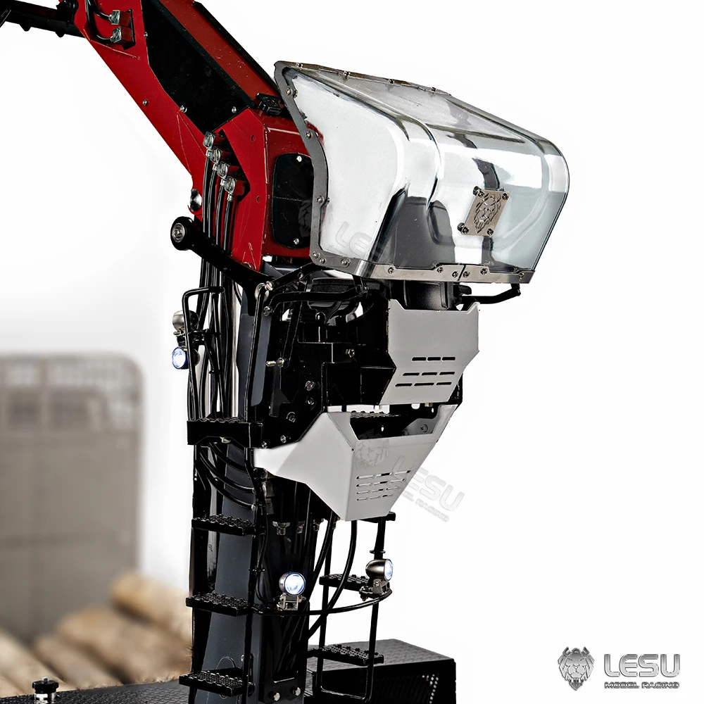 LESU RC Metal Hydraulic Timber Crane for 1/14 Remote Control Wood Tractor Truck Long Trailer DIY Vehicle Car Model Toys TH24051 5