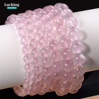 AAA Natural Mozambique Glassy Pink Quartz Beads 7-9mm Rose Crystal for Jewelry Making & Healing | Love Energy Gemstone Beads 1