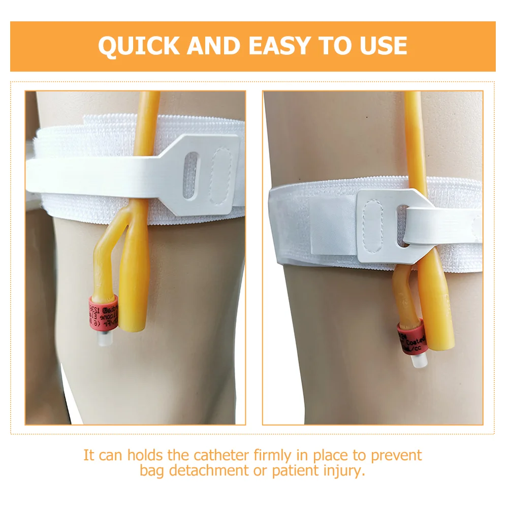 2 Pcs Catheter Strap Fixator Professional Catheters Accessories Supply Multi-function Leg White Premium