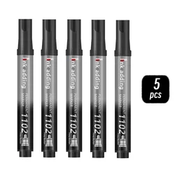 Pack of 1/10/20 Fine Tip Waterproof Permanent Marker Pens - Quick Drying, Multi - Surface Use on Wood, Stone, Metal & Glass; Assorted Colors (5 black)