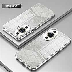 Gradient Glitter Plating Clear Shockproof Phone Case - Soft Silicone  Cover for Huawei Nova 5 (6)
