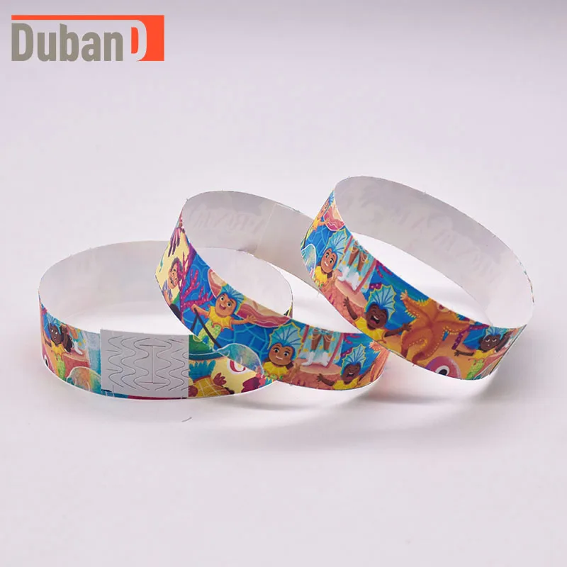 100pcs Tyvek Solid Colors Customize Wristband Waterproof for Events Party Personalized Identification Bracelet Paper