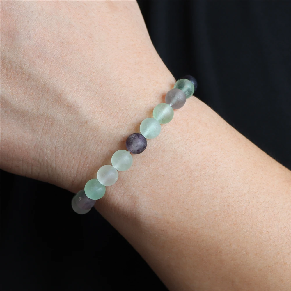 Handmade Natural Stone Bracelets Energy Yoga Onyx Agates Beads Bracelet Stretch Bracelet Bangles For Men Friendship Jewelry Gift