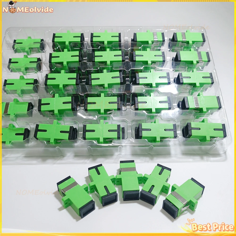 100/200/500Pcs Sc Apc Simplex Adattatore In Fibra Ottica Monomodale Sc Accoppiatore In Fibra Ottica Sc Apc Flangia In Fibra Adattatore Connettore Sc