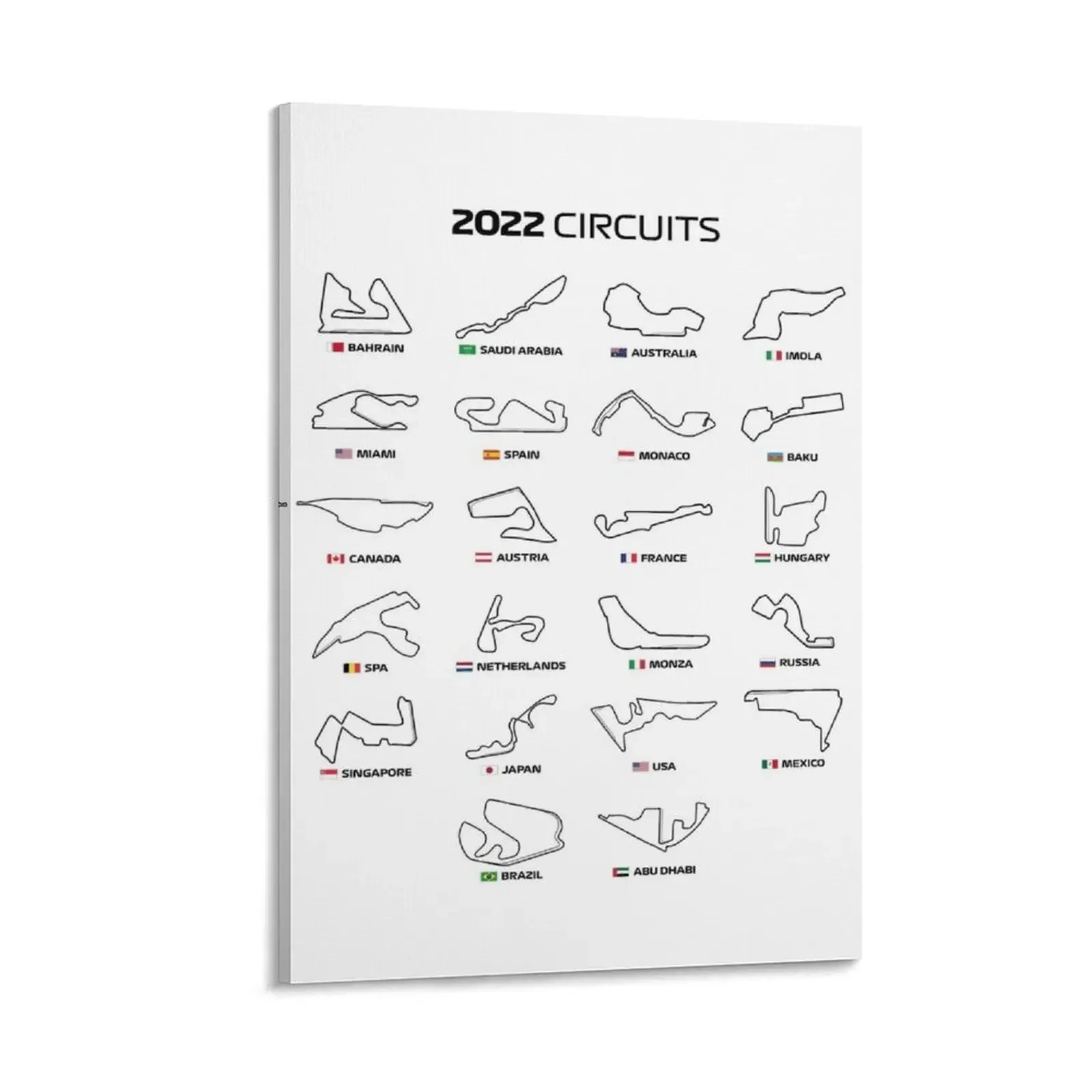 

2022 Circuits (New Version!) - Best Tracks Of The New Season! Canvas Painting luxury home decor Picture on the wall