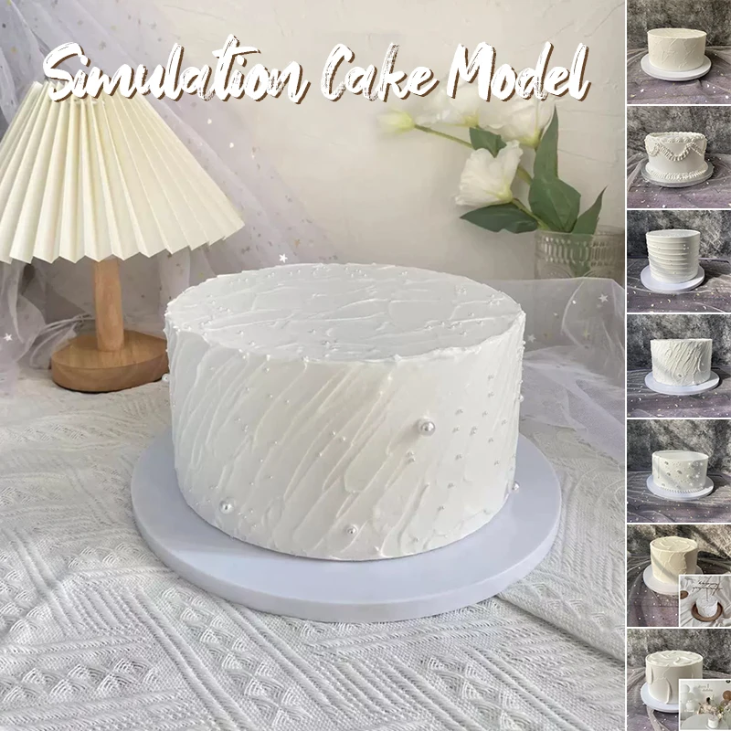 Simulation Cake Model 6/8 Inch Birthday Fake Cake Artificial Window Display Samples Shop Decor Photography Props food model food photography props