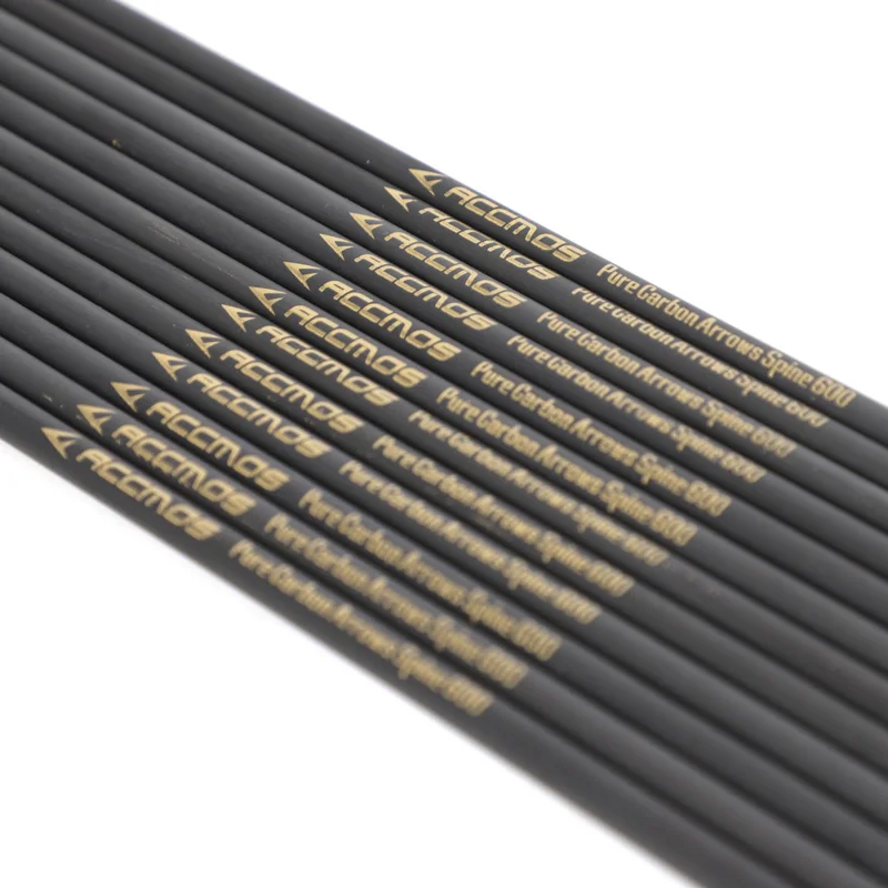 12 pièces ID4.2mm ou 6.2mm arbre de flèche en carbone pur