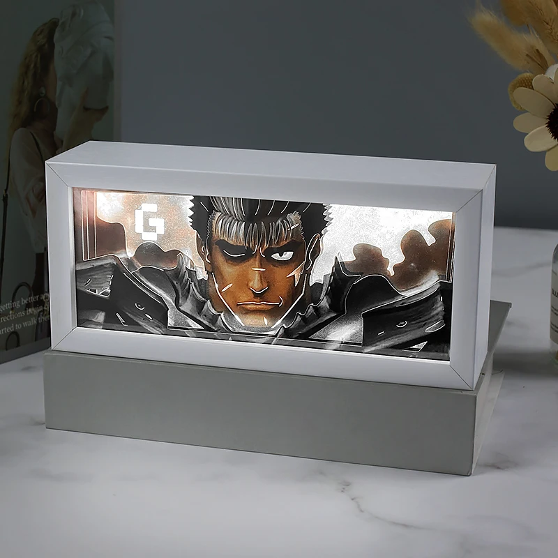 Japanese Anime Light Box Eyes Paper Cut Led Picture Anime Shadowbox Mood Light Night Lamp Table Lamp For Bedroom Gift Birthday