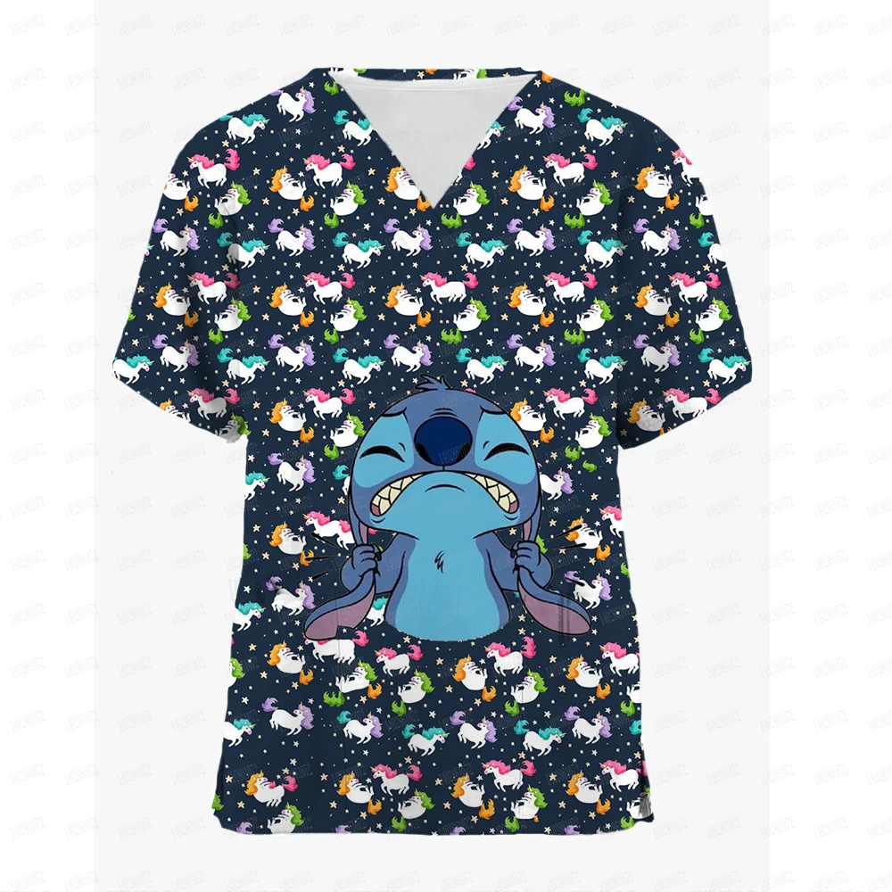 thumbnail image 1 of Accesorios de enfermera esmerilados para mujer de Disney Mickey Mouse, uniforme médico de corte ajustado, ropa de trabajo clínica dental para hospital y cirugía, 1 of 5