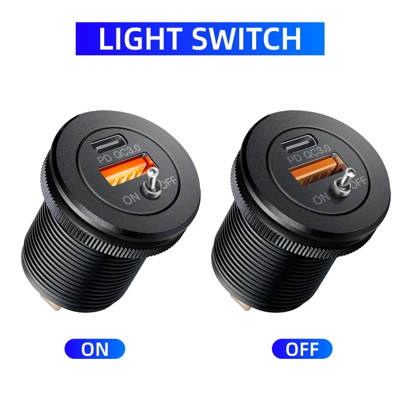 Presa accendisigari con ricarica rapida 3.0, presa USB 12V/24V con