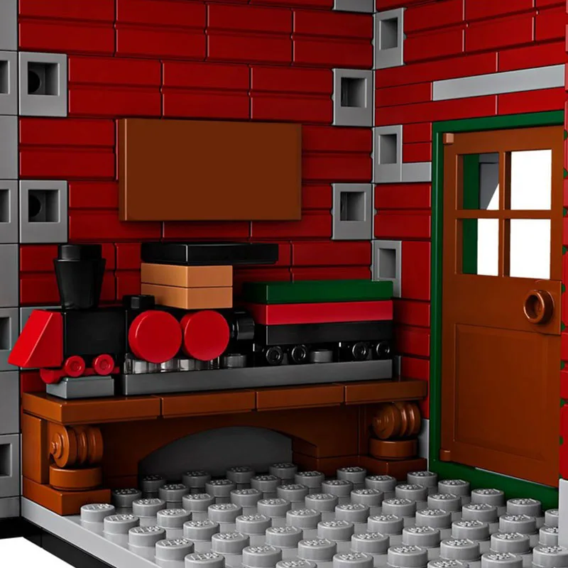 2927PCS MOC 디즈니 랜드 기차 및 역 조립 빌딩 블록 기차역 모델 교육 장난감 선물 장식품