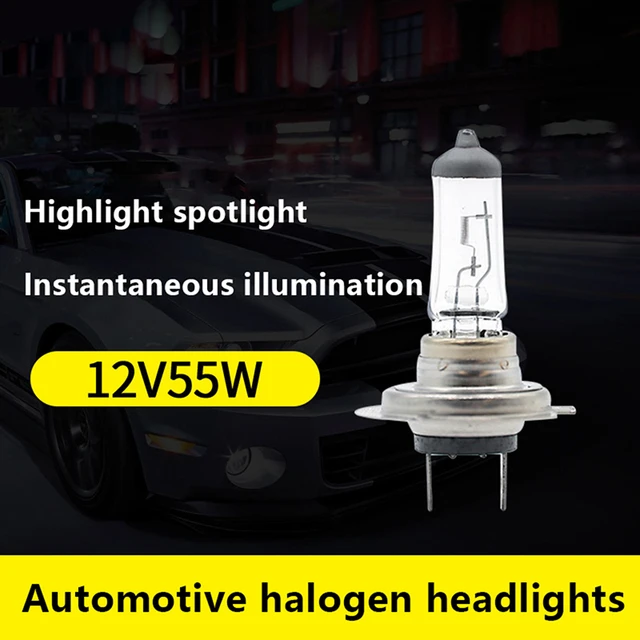Lámpara halógena H7 de 2 piezas para coche, 12W, 100W, 6000K, Led