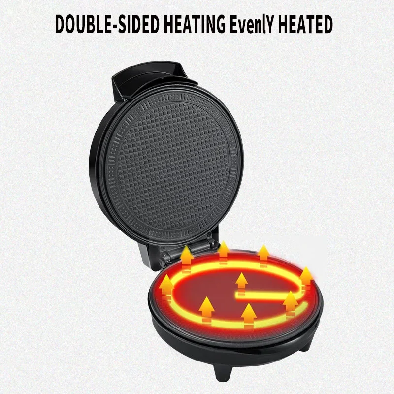 Adjustable Temperature Control Egg Roll Pancake Maker Waffle Machine for Breakfast Snack Cooking Household Appliance
