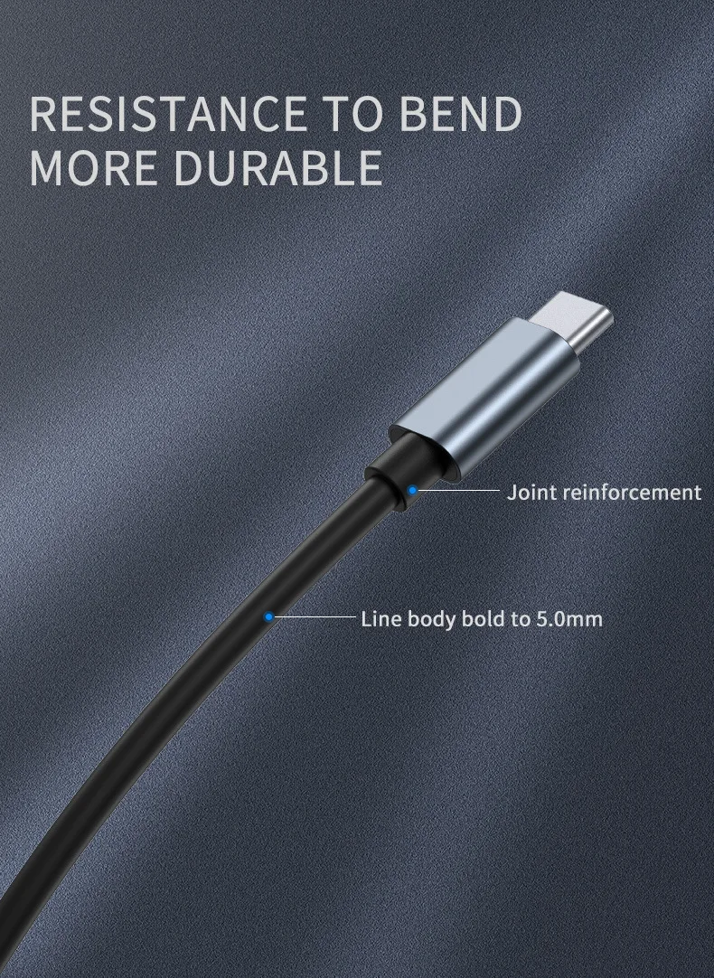 1-zu-4 USB 3.0 Hub 7-in-1 kompatibel mit Laptops Multi-Port Typ-C Hub – Detail 7