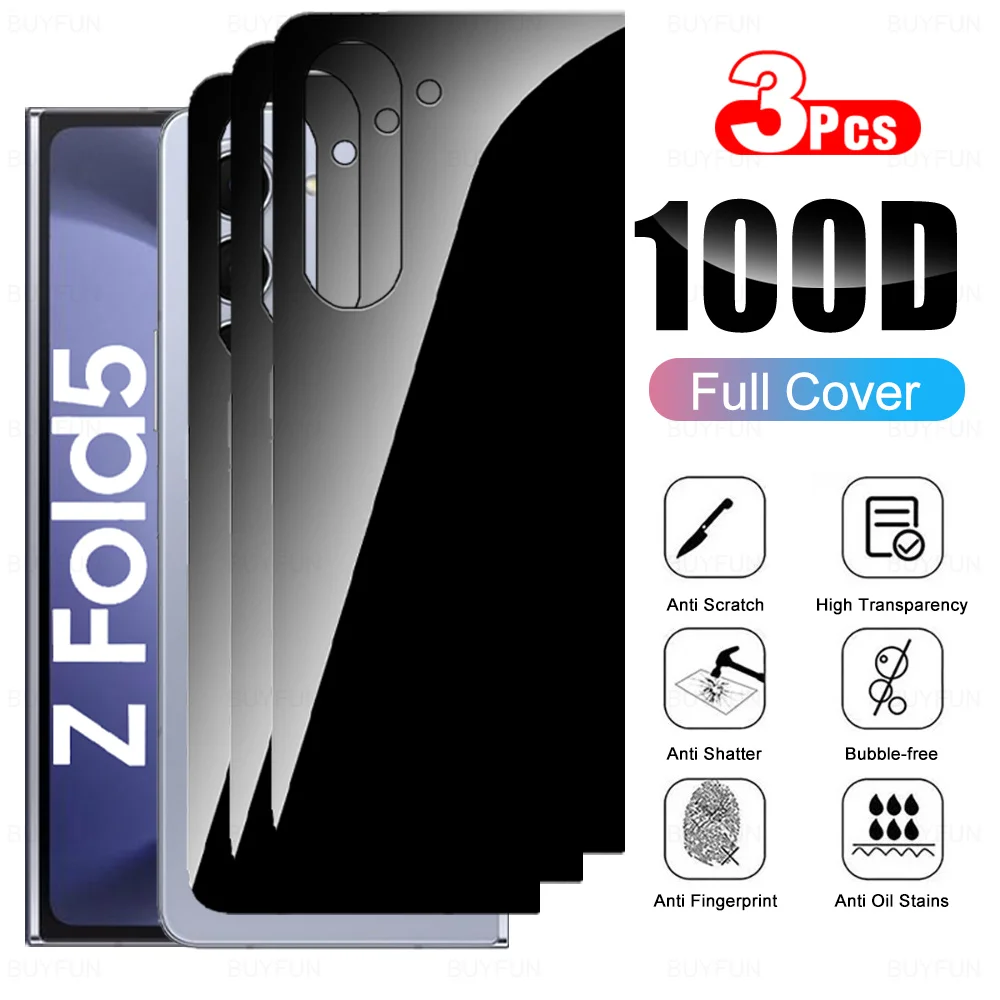 

3Pcs Back Cover Glass For Samsung Galaxy Z Fold5 Screen Protector Tempered Glass ZFold 5 Fold3 Fold4 Z Fold 3 4 ZFold5 ZFold4 5G