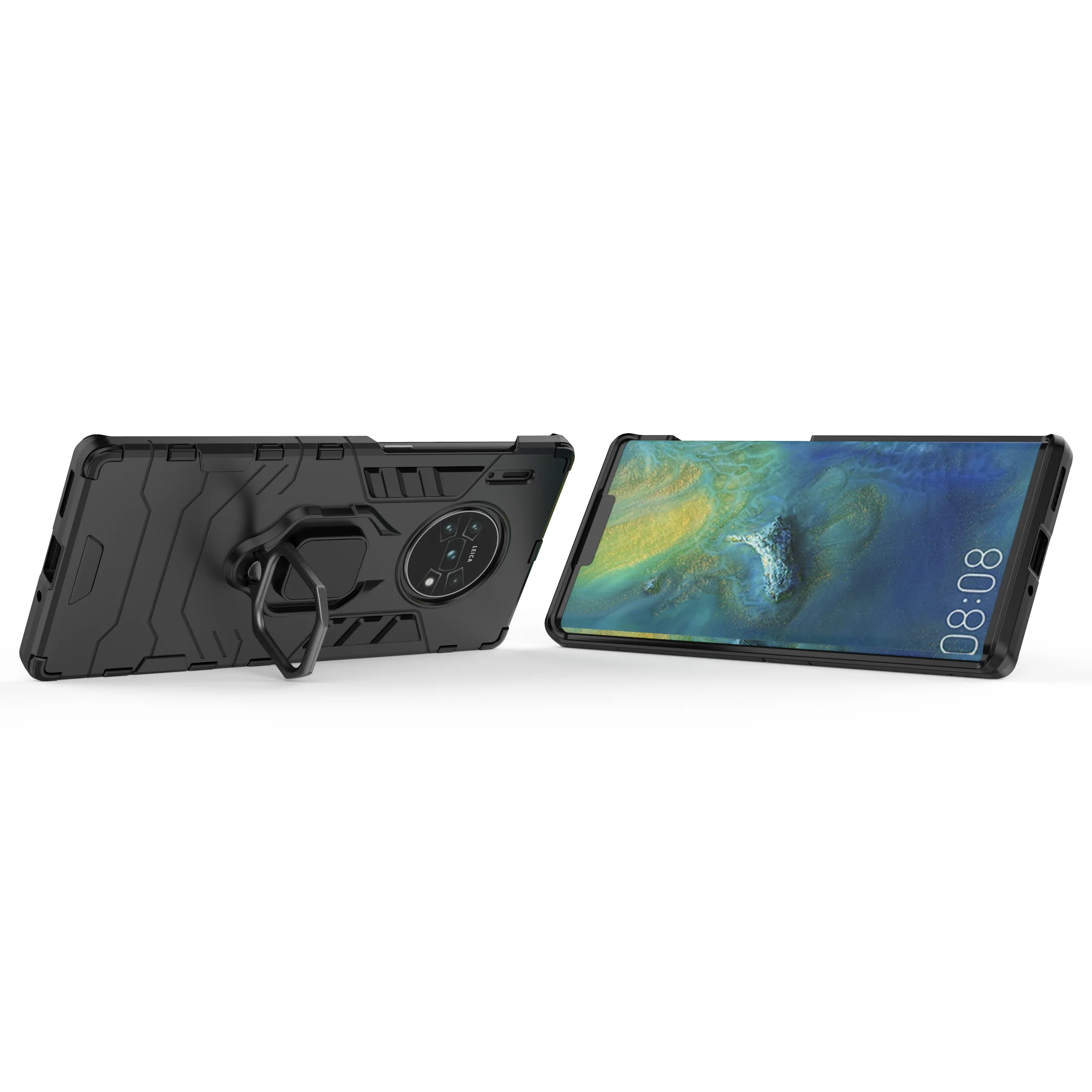 Armor Shockproof Case with Metal Ring Stand and Bumper Protection