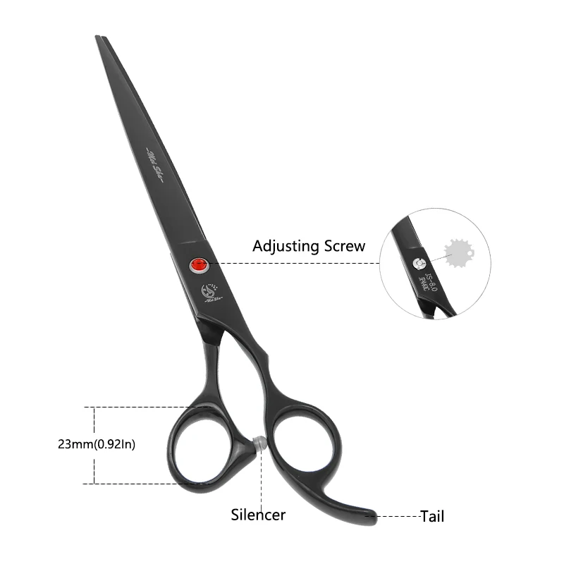 Dog Grooming Scissors, 8 inch Meisha Dog Cat Hair Shears Japan Steel Pet Cutting Thinning Curved Grooming Scissors Fur Clipper Animals Supplies B0044A