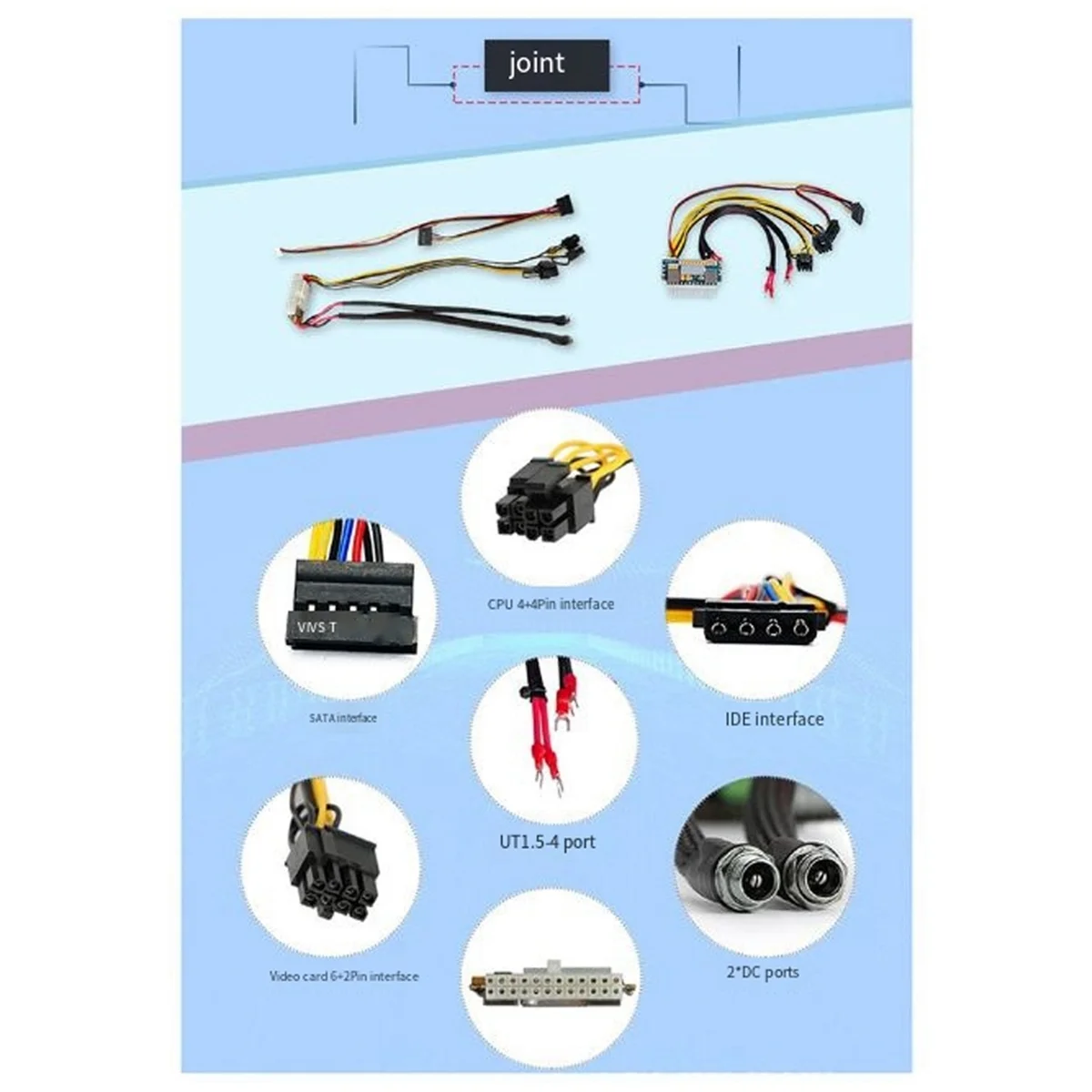 450W 24Pin 12V DC Input 450W Output Realan Mini ITX Pico PSU DC ATX PC Switch DC-DC ATX Power Supply for Computer-Sunrise