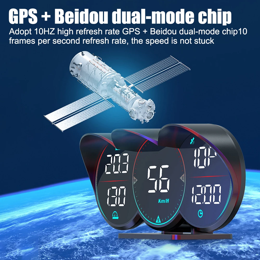 HUD GPS 헤드업 디스플레이, 모든 자동차 속도계 주행 거리계, 과속 진단 속도 계량기, 자동차 물 오일 온도 경보, G17