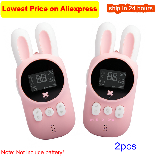 Children's Walkie Talkie Kids Mini Toys Handheld Transceiver 3KM Range UHF Radio Lanyard Interphone Talkie Walkie Baby Gift