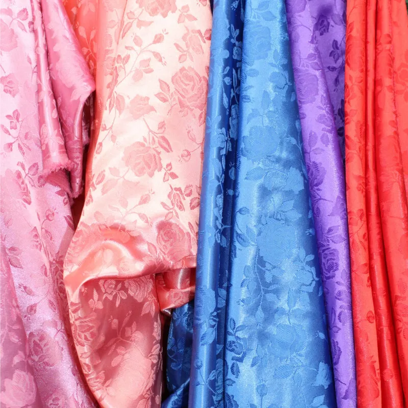 Rose Jacquard Brocade Satin 1