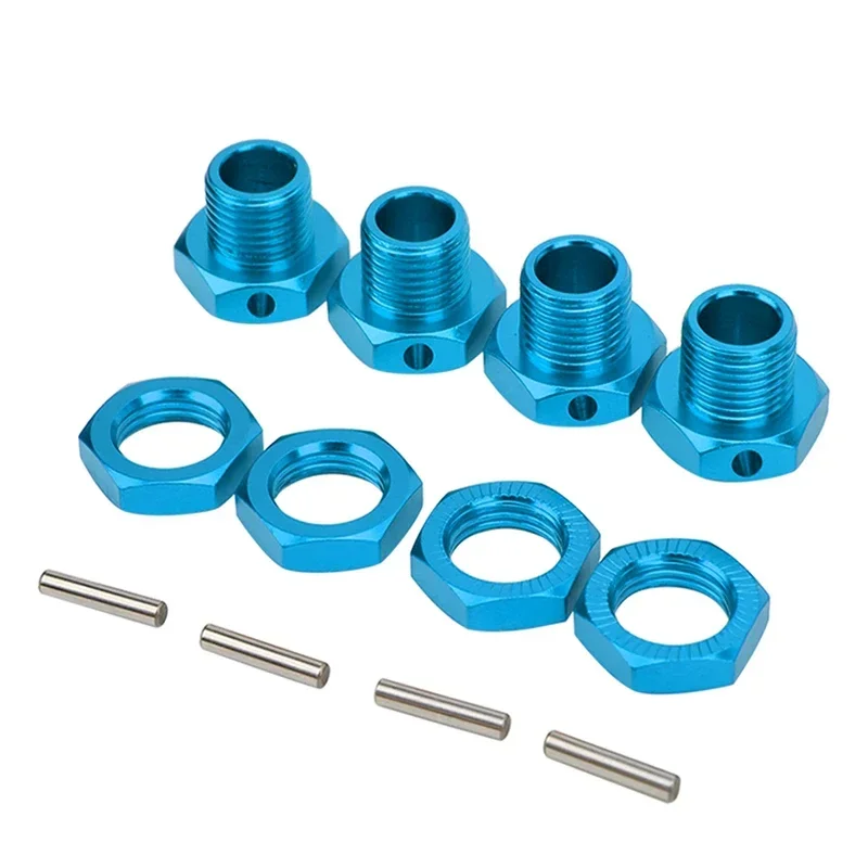 

CatRC 4pcs Metal 17mm Wheel Hex Hub Adapter with Nut 81011 for Traxxas HPI Tamiya HSP Redcat Himoto 1/8 RC Car Upgrade Parts