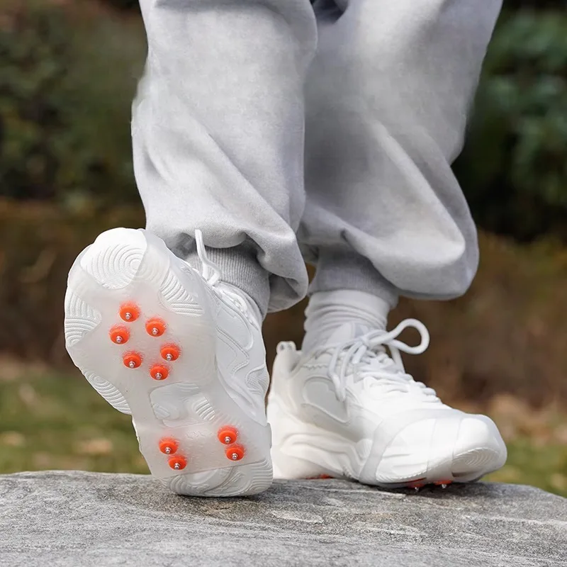 Transparent Ice Cleats for Shoes-Non-Slip Ice Grips with Adjustable Straps for Snow& Ice, All-Terrain Traction for Kids & Adults