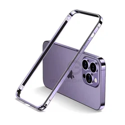 Sleek Desert Gold Aluminum Bumper Case - Ultra - Thin Alloy Frame Accessory for iPhone Air (Purple HMK)