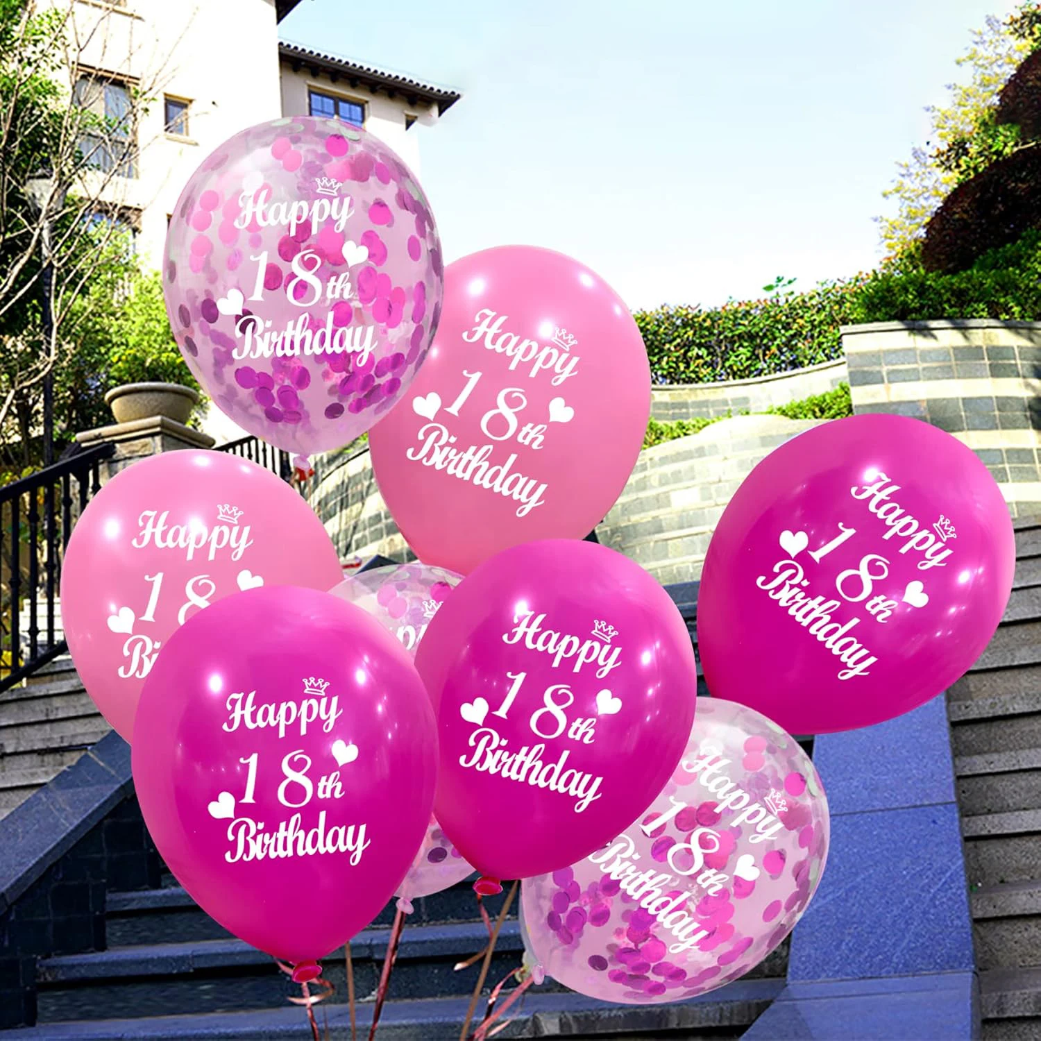 Mädchen 14. 15. 16. 18. Geburtstag Latexballons Süße 14. 15. 16. 18. Partydekorationen Mädchen-Geburtstagsparty-Luftballons