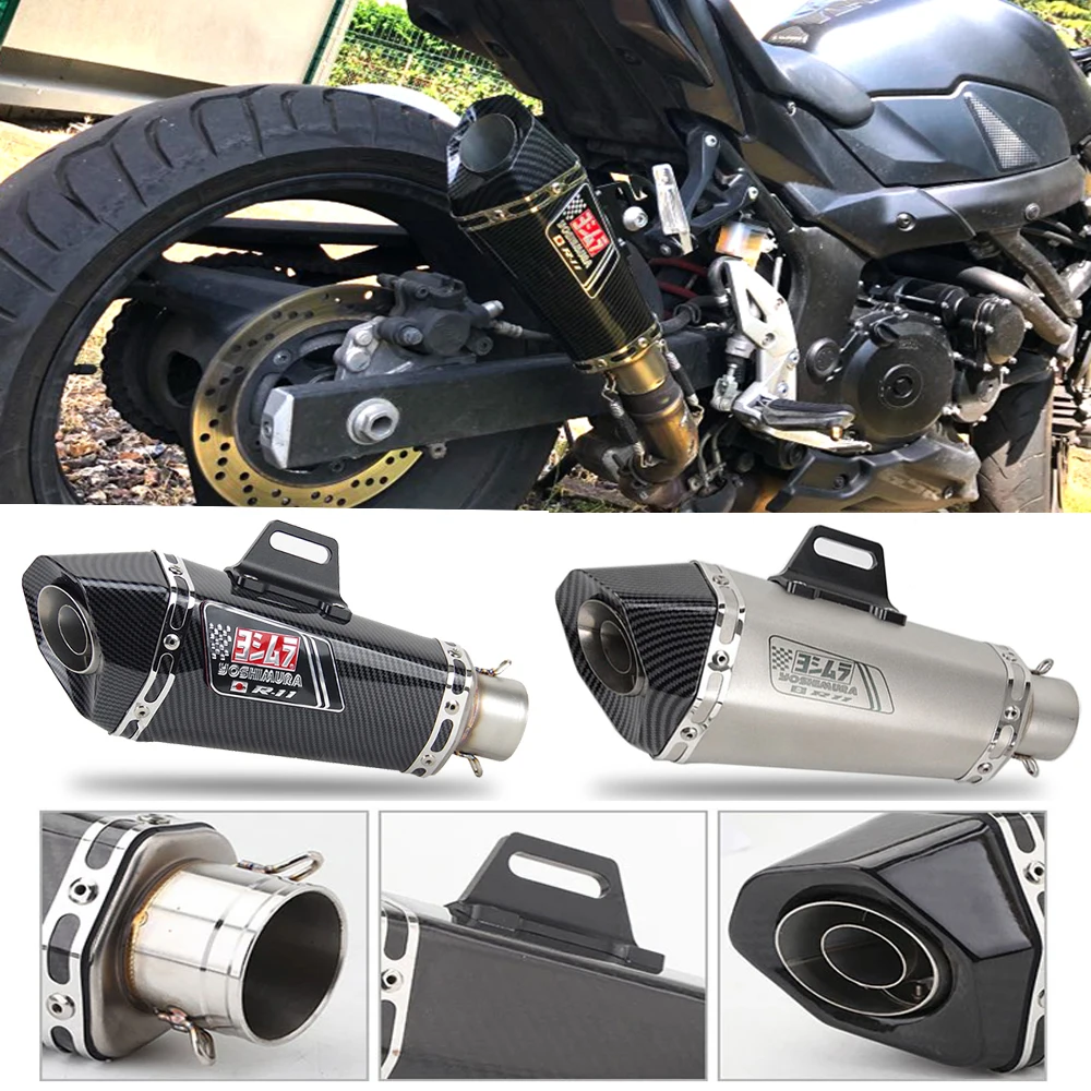 

51mm Universal Motorcycle Yoshimura Exhaust Muffler for FZ1 R6 R15 ZX6R ZX10 Z900 1000 CBR1000 GSXR1000 motorcycle Accessorie