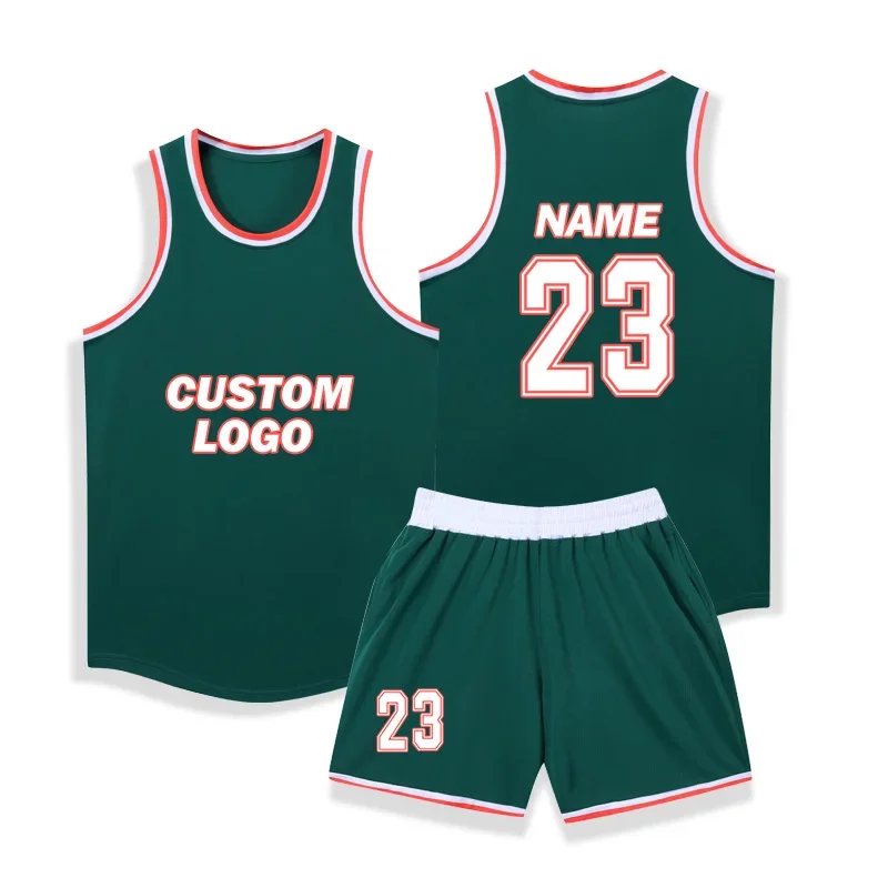 High Quality Black And Red Basketball Uniforms Polyester Mesh Fabric Throwback Basketball Jersey For Mens 241