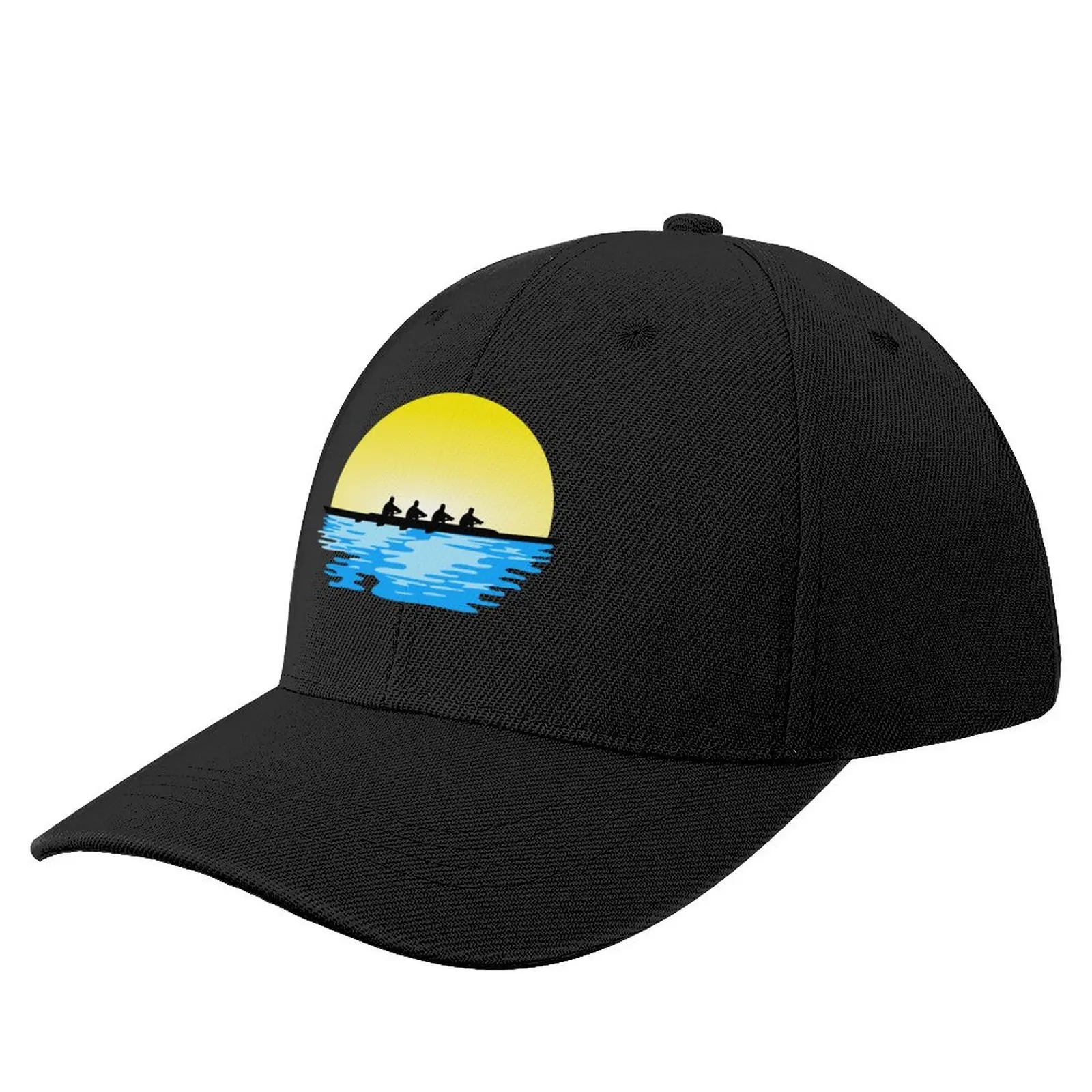 

Rowing, Crew, Quad Rowing team on water and sunset Baseball Cap Dropshipping Women's Hat 2023 Men's