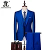 M-6XL 15 Colors ( Jacket+Vest+Pants ) Formal Business Office Men's Suits Groom Wedding Dress Party Dress Solid color Suit 4