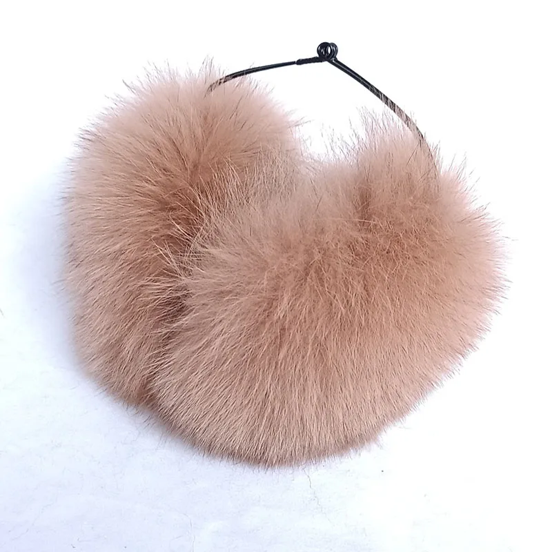 女性用の本物のキツネの毛皮のイヤーマフファッショナブルなアウターウェア暖かい屋外用自然な毛皮のカバーファッショナブル冬2022
