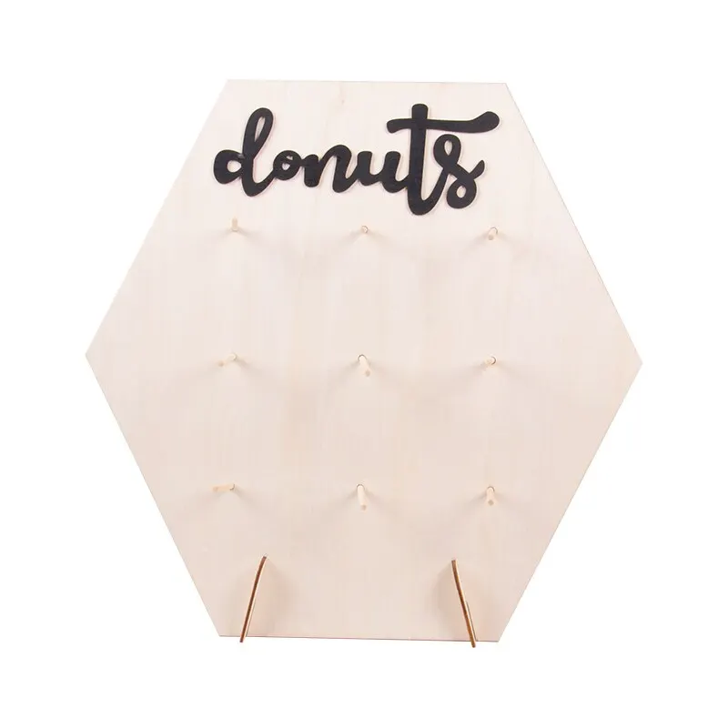 Donut Wall Holds Stand Sweet Cart Rustic Wedding Table Decor Doughnut Birthday Party Candy Bar Baby Shower Donut Party