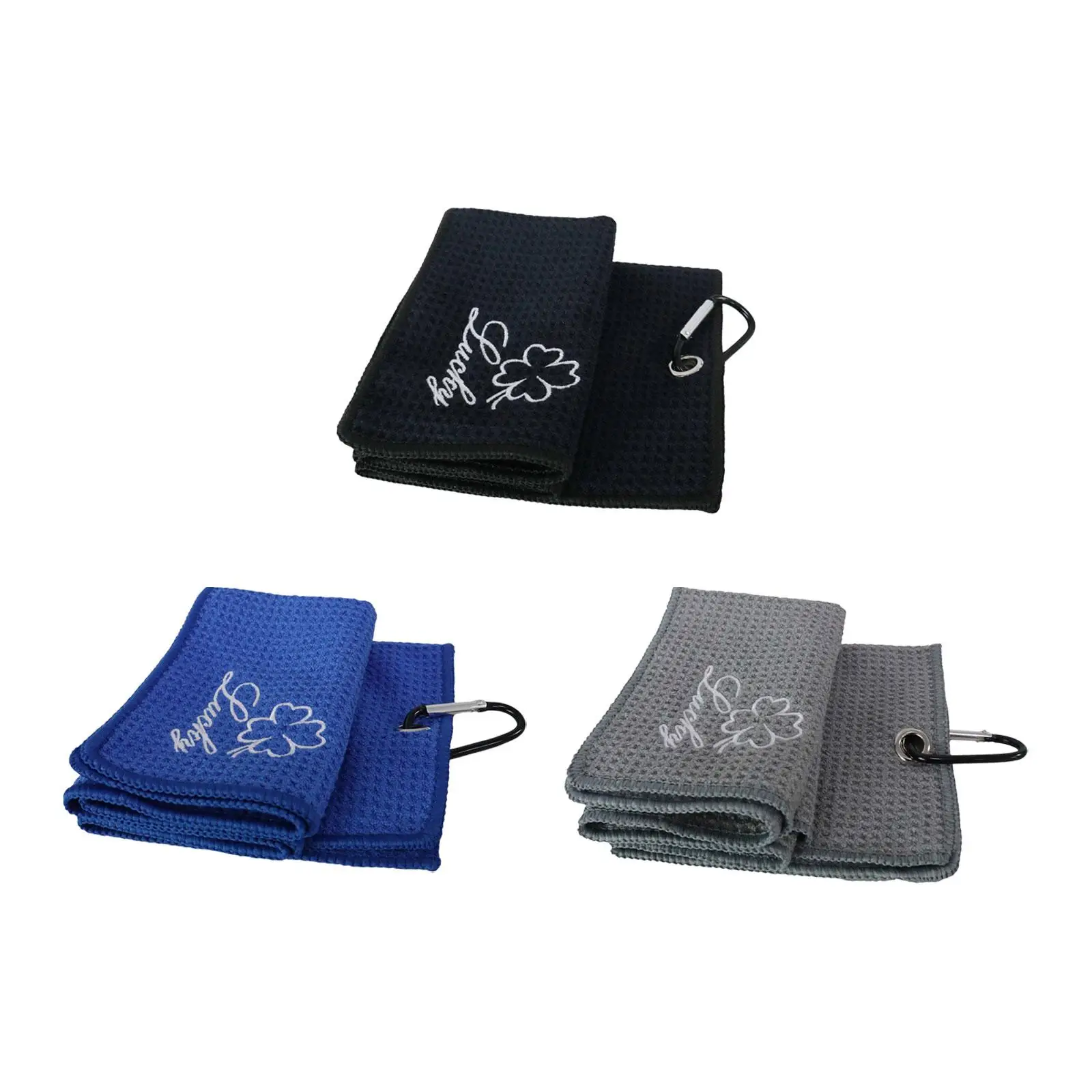 

Golf Towel Golf Bag Golf Club Cleaning Towel Lightweight Breathable Clip