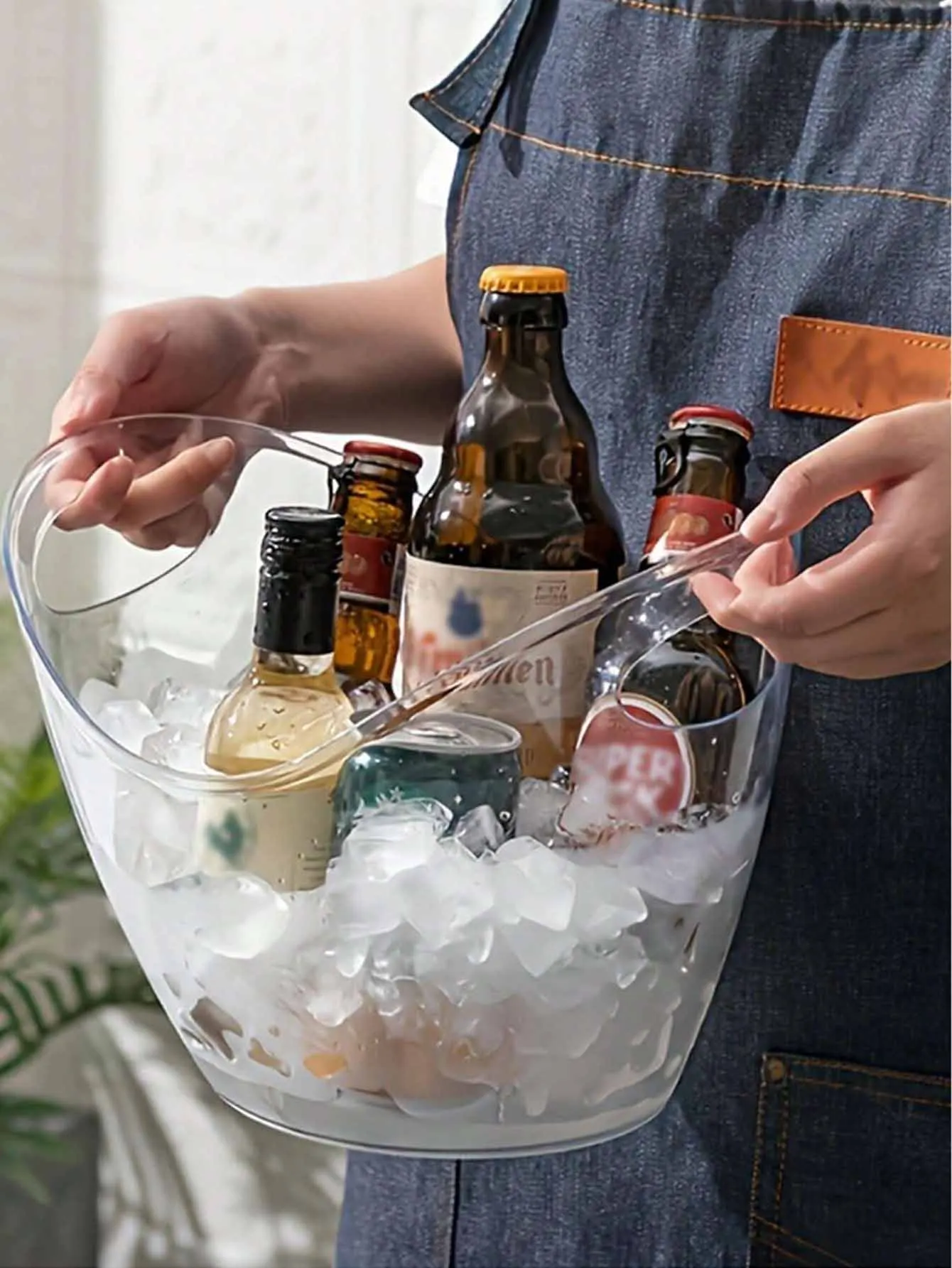 Acrylic ice bucket, beer beverage storage bucket, summer ice bucket