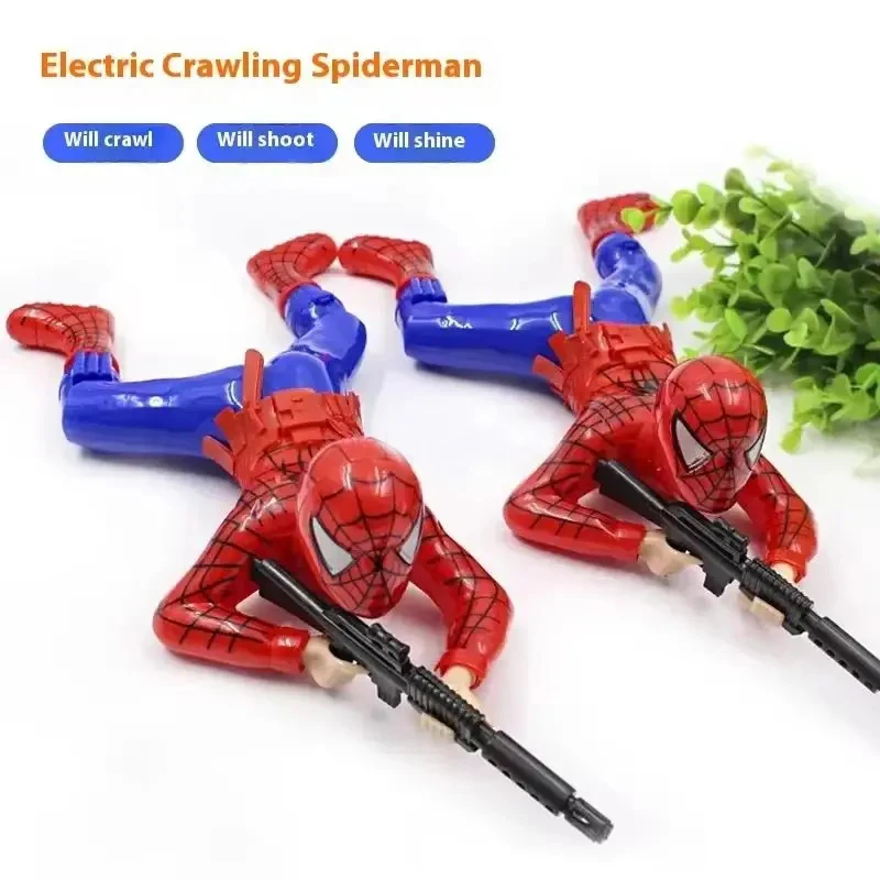 Spidered Soldier Man Electric Toys Jedi Crawler Bald Warrior Action Figures Crawling Soldier Shooting Gun For kid Halloween Gift 4