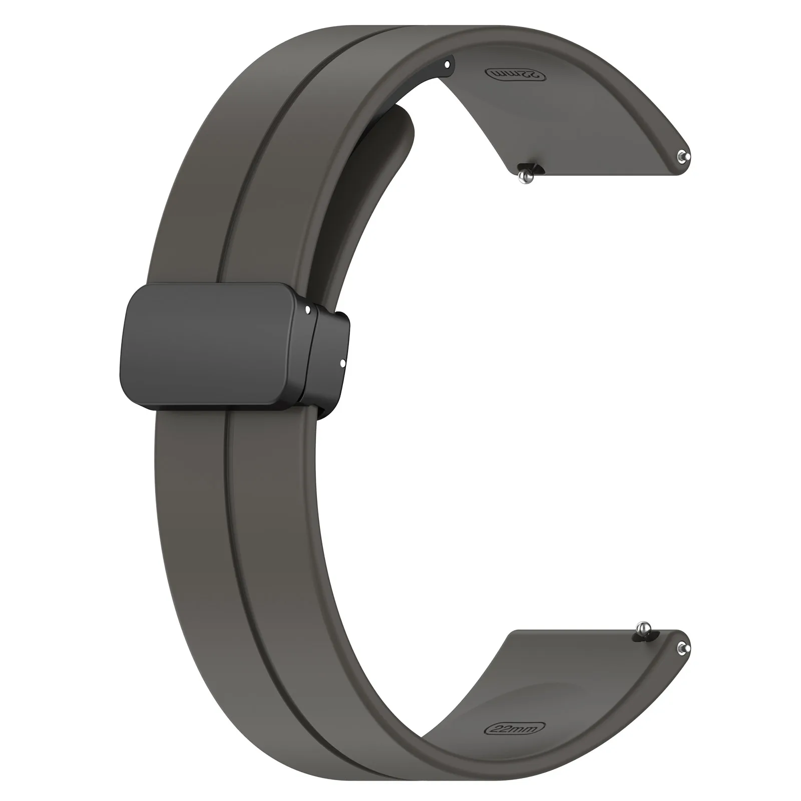 Silicone Magnetic Buckle Folding Strap Band, 20/22mm, Multiple Sizes