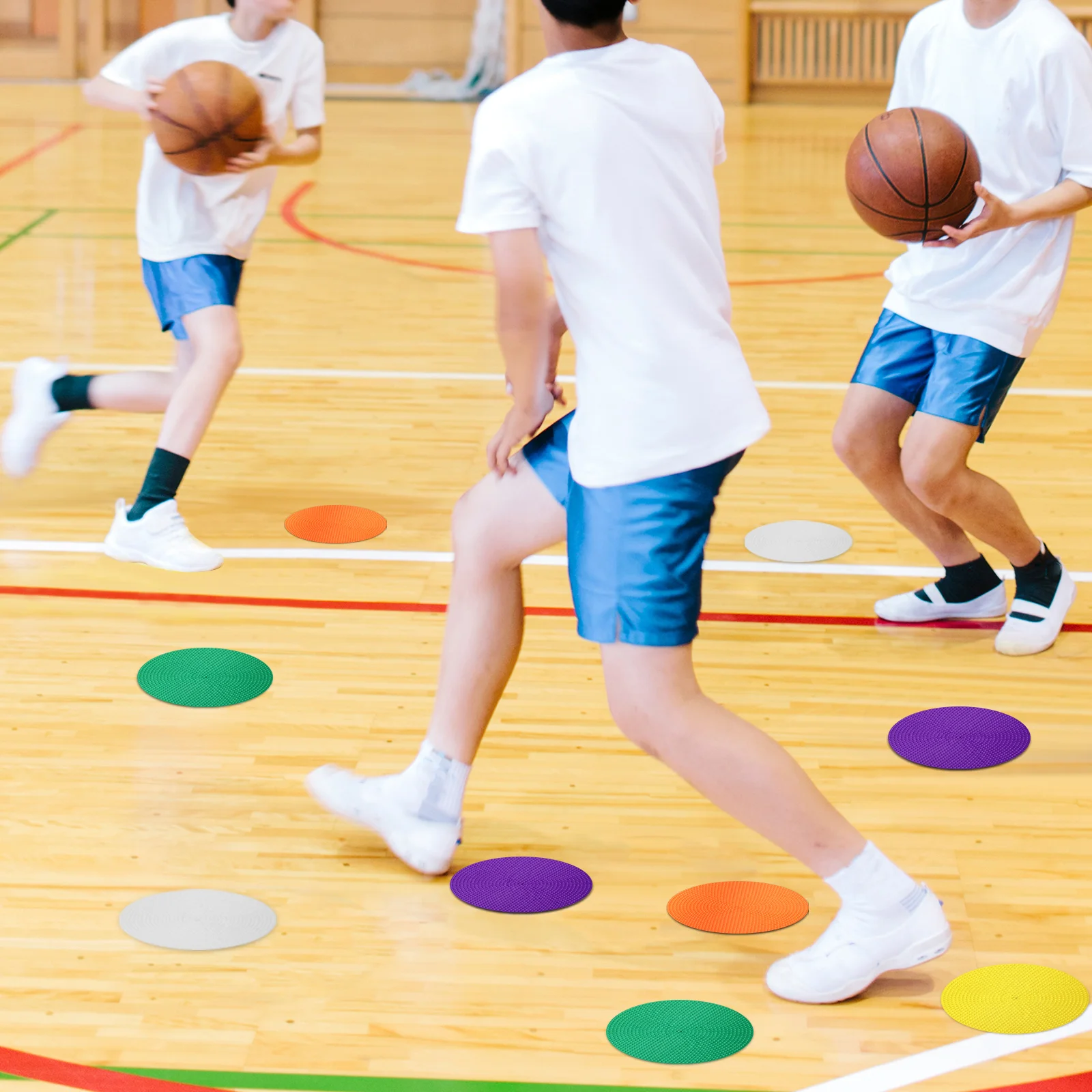 14 Pcs Round Floor Spots Dot Markers Circle Blanks Spot Markers For Classroom Agility Training Equipment For Basketball And