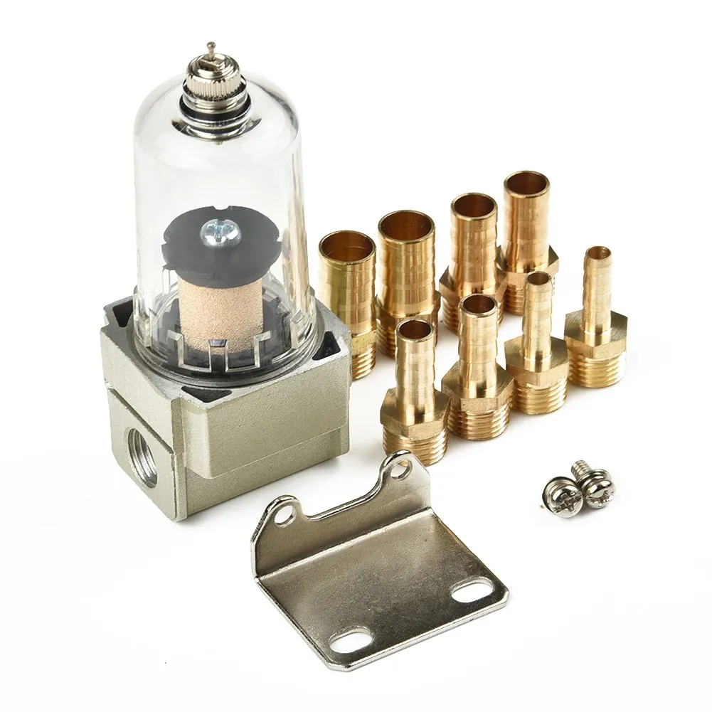 

Tube Reservoir Tank Can Diesel Filter Engine oil separator Mounting Bracket Universal Connector Baffled Auto Car Vehicle