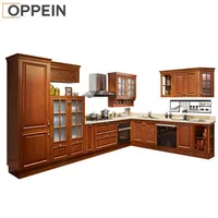 เฟอร์นิเจอร์ครัว OPPEIN โมเดิร์นแบบเคลื่อนย้ายได้สำหรับพื้นที่ขนาดเล็ก ทำจากไม้ ราคาประหยัด สำหรับตู้ครัวสมัยใหม่พร้อมเตาอบ 1