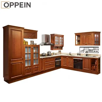 เฟอร์นิเจอร์ครัว OPPEIN โมเดิร์นแบบเคลื่อนย้ายได้สำหรับพื้นที่ขนาดเล็ก ทำจากไม้ ราคาประหยัด สำหรับตู้ครัวสมัยใหม่พร้อมเตาอบ 1
